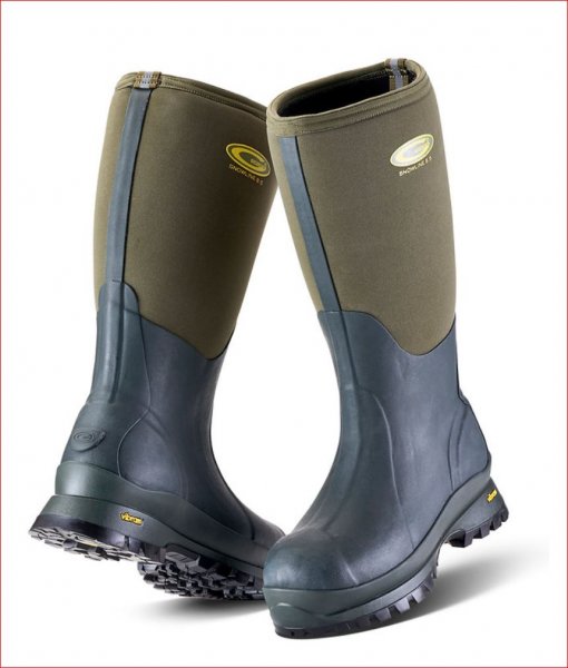 GRUB'S® Snowline 12.0. Warmer Gummistiefel für die Winterjagd in jagdgrün